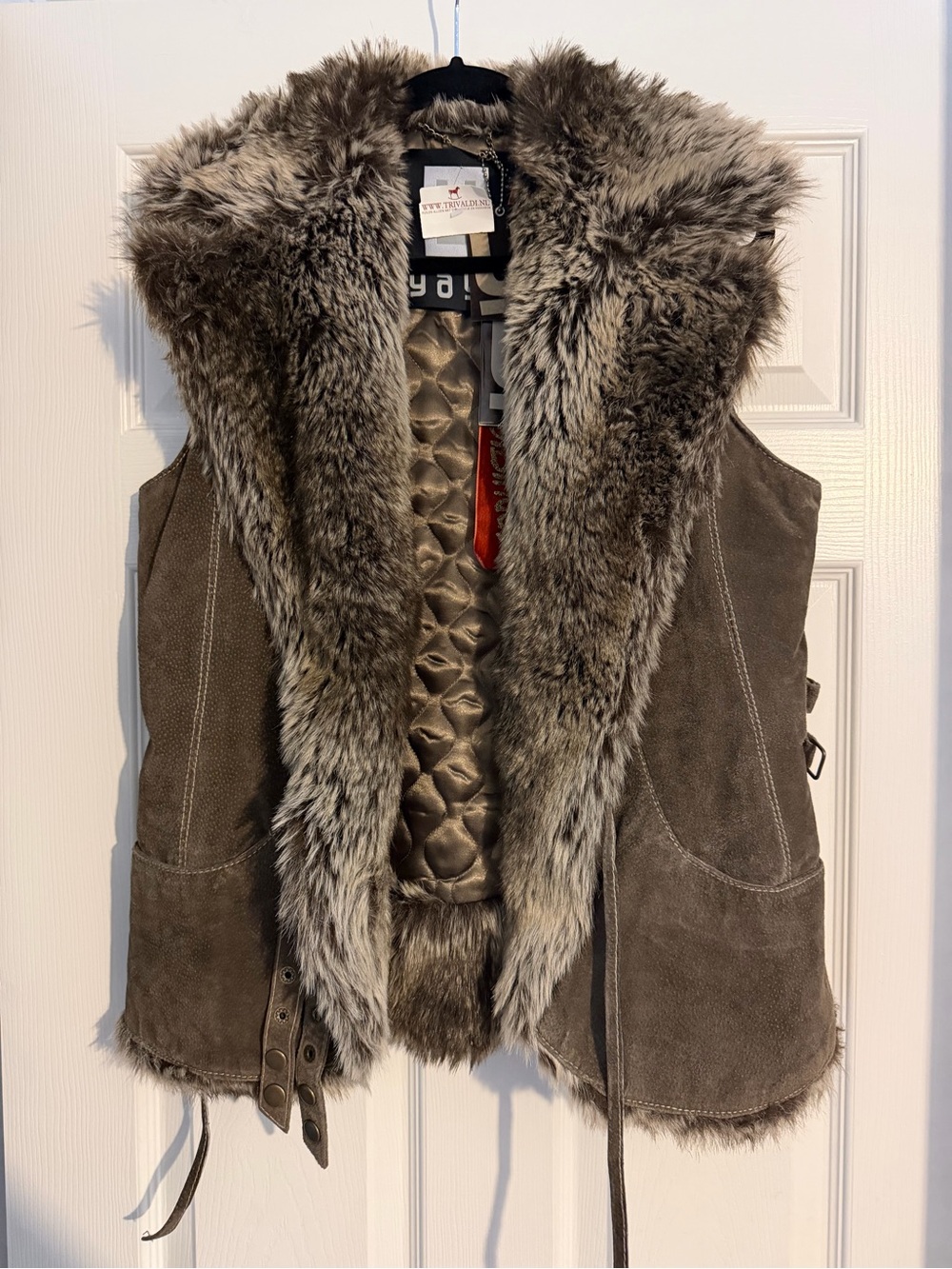 Yaya 100% Leather Women’s Fur Vest